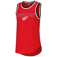 Women's G-III 4Her by Carl Banks Red Detroit Wings Strategy Tank Top