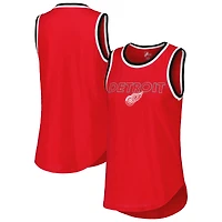 Women's G-III 4Her by Carl Banks Red Detroit Wings Strategy Tank Top