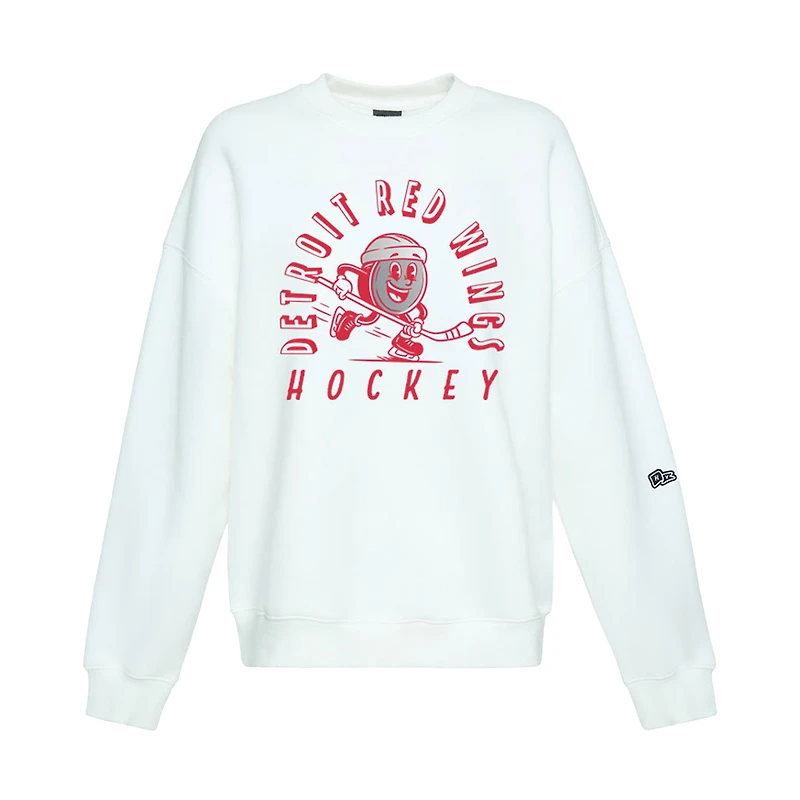 Sweat-shirt oversize Hype and Vice blanc Detroit Red Wings Action Mascot pour femmes