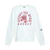 Sweat-shirt oversize Hype and Vice blanc Detroit Red Wings Action Mascot pour femmes
