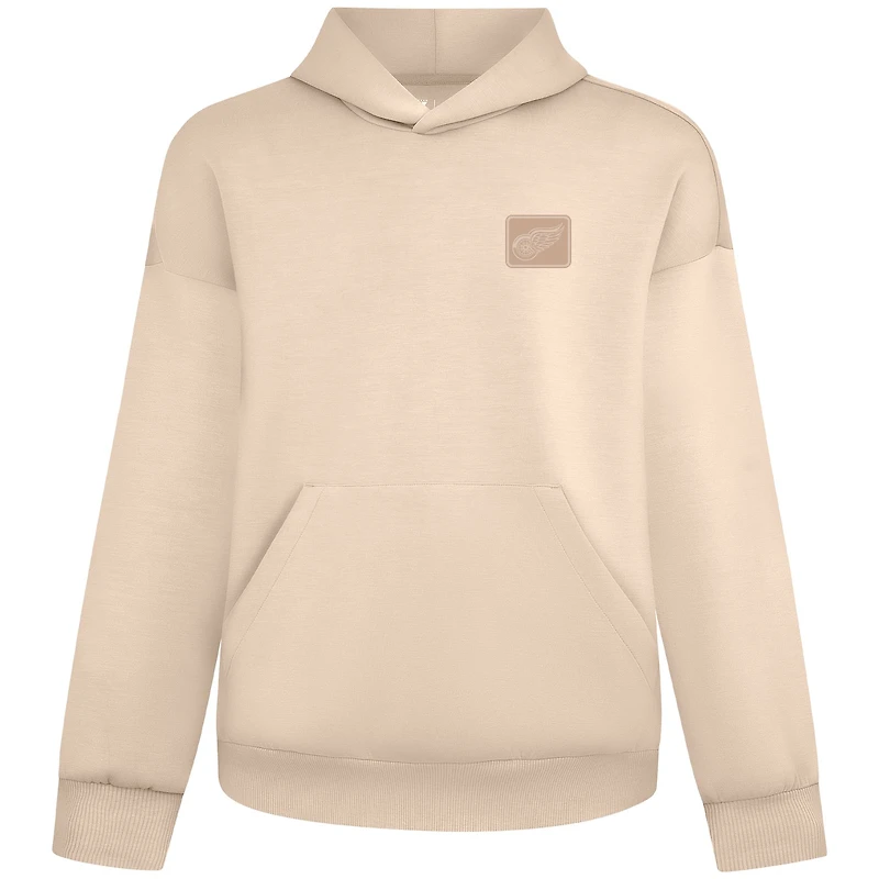 Women's Levelwear  Khaki Detroit Red Wings Tri-Blend Luxe Signature Hoodie