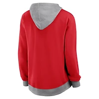 Women's Logo Athletic Red Detroit Wings Hit It French Terry Full-Zip Hoodie
