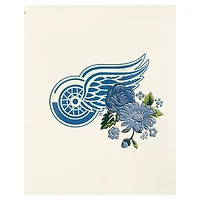 Sweat à capuche court imprimé floral Detroit Red Wings Glam Game de New Era pour femme, couleur crème