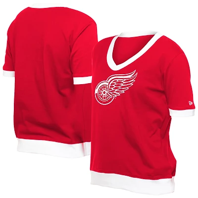 T-shirt rouge Detroit Red Wings Game Day Rhinestuds pour femme de New Era