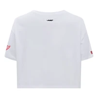 T-shirt court Pro Standard pour femmes des Red Wings de Detroit Boxy Script Tail