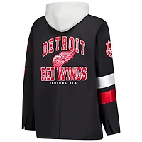 Women's The Wild Collective Black Detroit Red Wings Original 6 Hooded Blazer