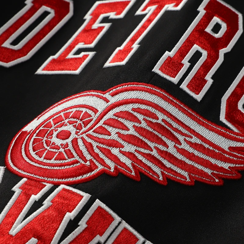 Women's The Wild Collective Black Detroit Red Wings Original 6 Hooded Blazer
