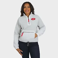 Women's WEAR by Erin Andrews Gray Detroit Red Wings Polar Fleece Quarter-Zip Jacket