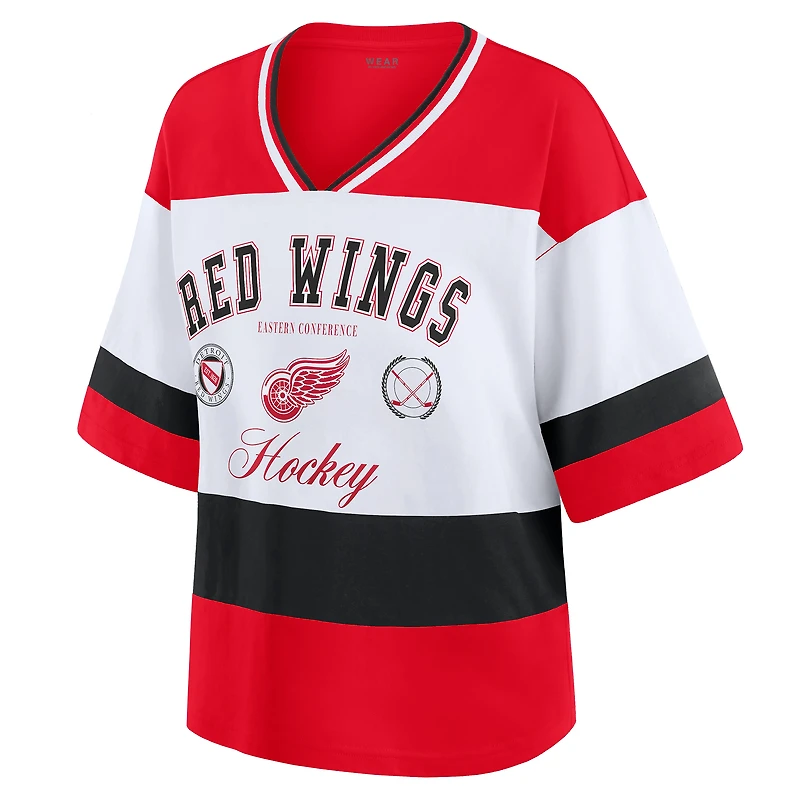 Women's WEAR by Erin Andrews Red/White Detroit Red Wings Jersey Style Tee