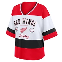 Women's WEAR by Erin Andrews Red/White Detroit Red Wings Jersey Style Tee