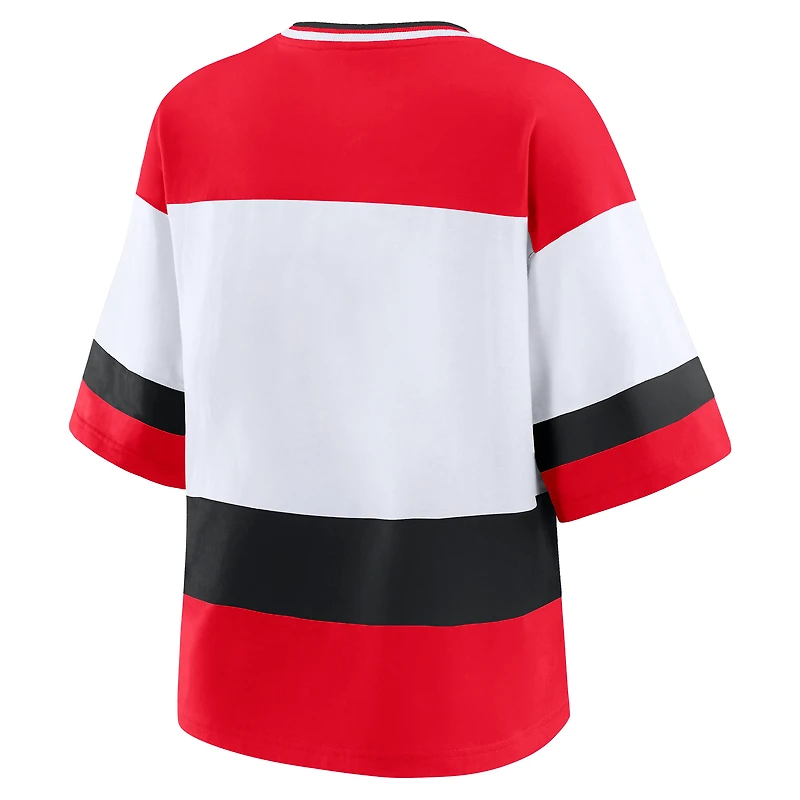 Women's WEAR by Erin Andrews Red/White Detroit Red Wings Jersey Style Tee