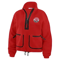 Women's WEAR by Erin Andrews  Red Detroit Wings Polar Fleece Half-Zip Jacket
