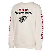 Sweat-shirt à enfiler Star Power des Red Wings de Detroit couleur crème pour jeunes