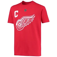 T-shirt avec nom et numéro de joueur des Red Wings Detroit Dylan Larkin pour jeunes