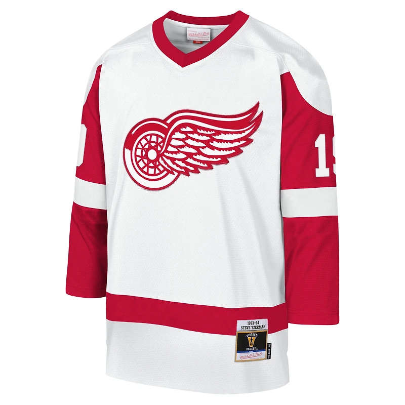 Youth Mitchell & Ness Steve Yzerman White Detroit Red Wings 1983-84 Blue Line Player Jersey
