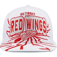 Youth Mitchell & Ness White Detroit Red Wings After Shock Snapback Hat
