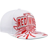 Casquette snapback Mitchell & Ness blanche Detroit Red Wings After Shock pour enfant