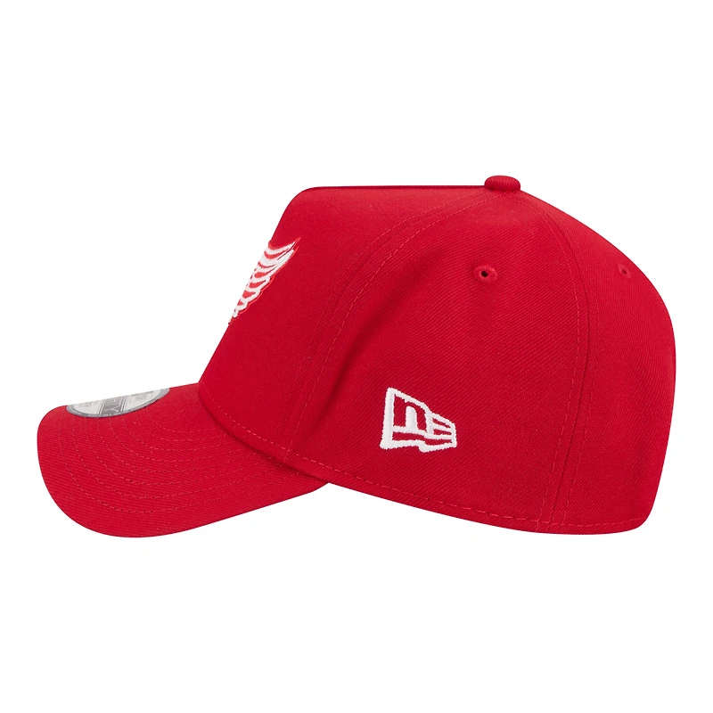 Youth New Era Red Detroit Red Wings 9FORTY A-Frame Adjustable Hat