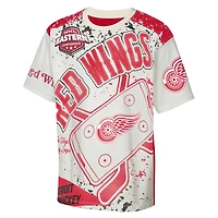 T-shirt de joueur vedette des Red Wings Détroit, couleur crème, pour jeunes la région Detroit