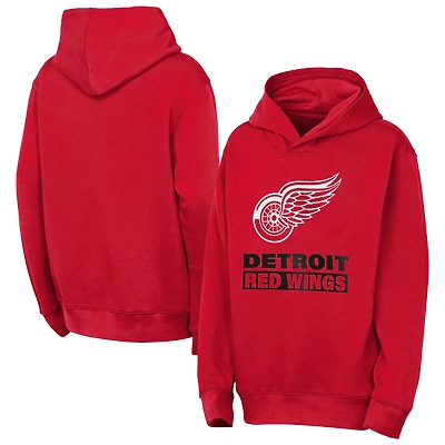 Youth Outerstuff  Red Detroit Wings Back to Basics Hoodie