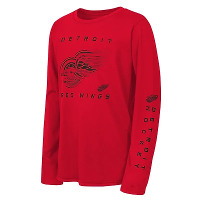 T-shirt à manches longues rouge Detroit Red Wings « Saisissez la victoire » pour jeunes Outerstuff