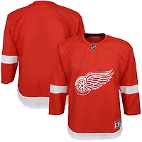 Maillot vierge Premier pour jeunes des Red Wings de Détroit, rouge, à domicile