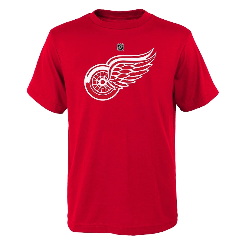 T-shirt avec logo principal des Red Wings de Detroit rouges pour jeunes