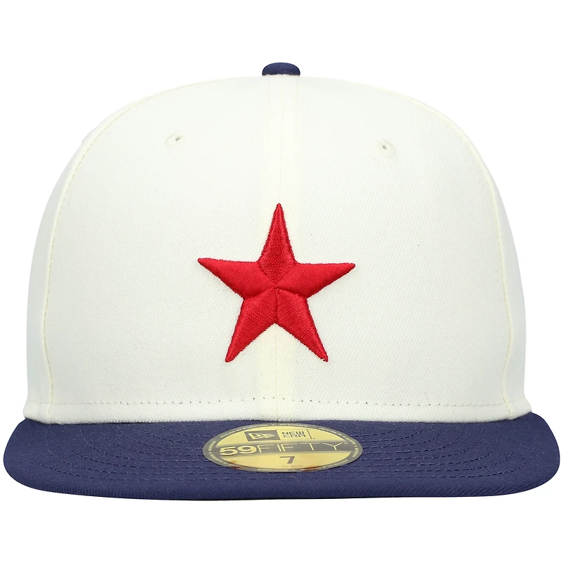 Casquette ajustée New Era Detroit Stars Collection Cooperstown Turn Back The Clock 59FIFTY blanche pour homme