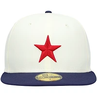 Casquette ajustée New Era Detroit Stars Collection Cooperstown Turn Back The Clock 59FIFTY blanche pour homme