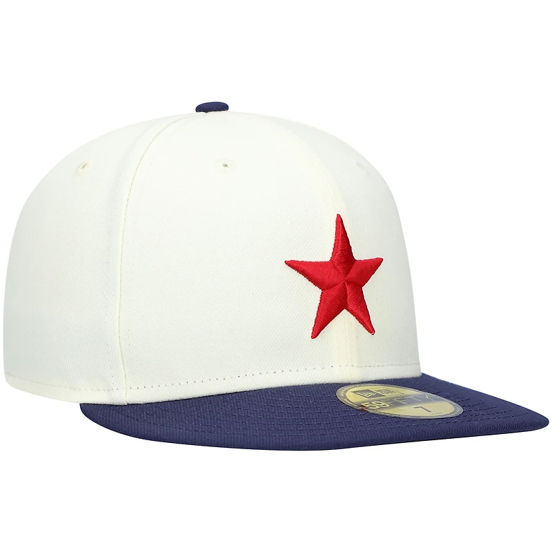 Casquette ajustée New Era Detroit Stars Collection Cooperstown Turn Back The Clock 59FIFTY blanche pour homme