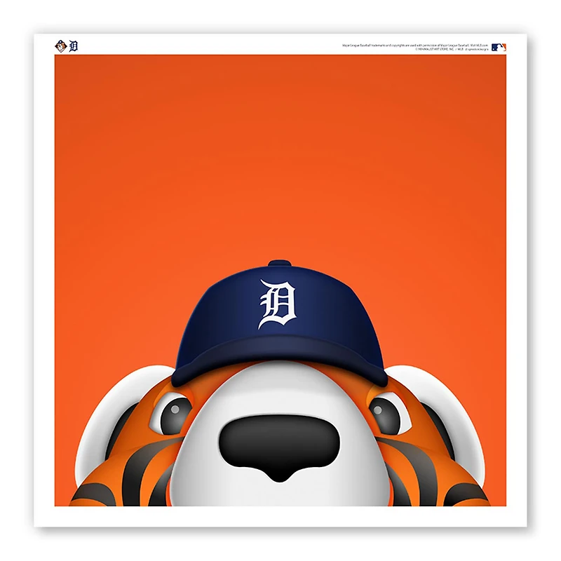 Detroit Tigers 12" x 12" Paws Poster Print