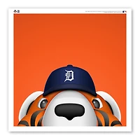 Detroit Tigers 12" x 12" Paws Poster Print