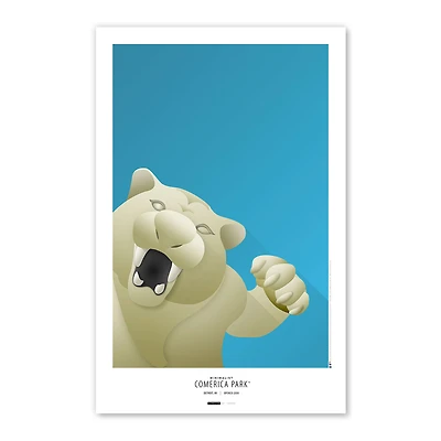 Detroit Tigers Comerica Park 11'' x 17 '' Tiger Minimalist Stadium Poster Impression artistique