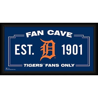 Detroit Tigers Framed 10" x 20" Fan Cave Collage