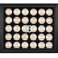 Detroit Tigers Logo Black Framed 30-Ball Display Case