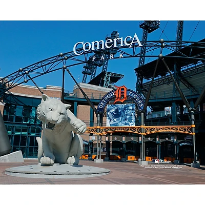 Detroit Tigers Unsigned Comerica Park Front Entrance Photograph