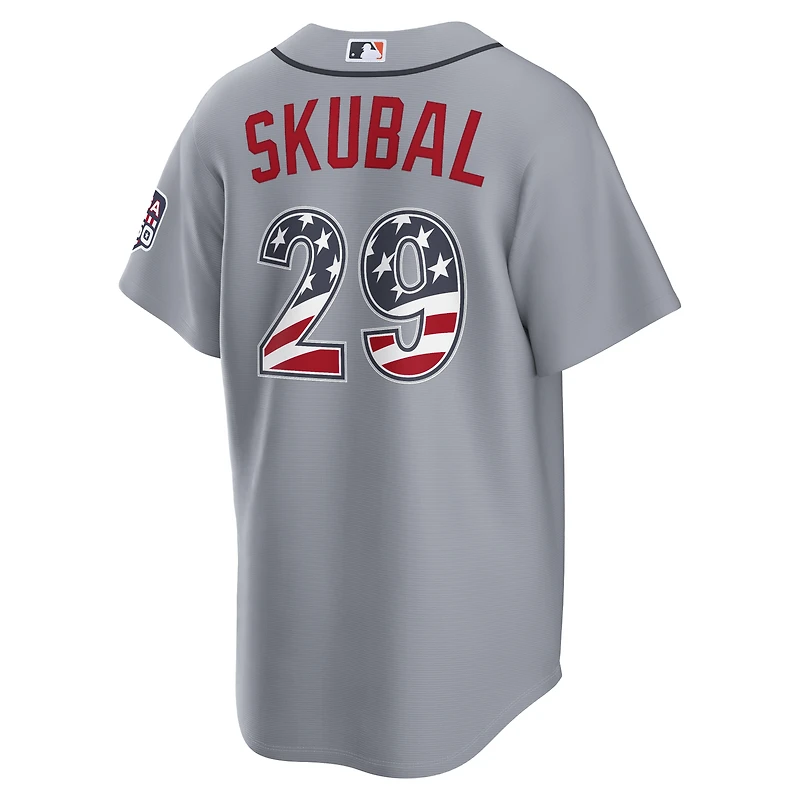 Fourth of July Men's Detroit Tigers Tarik Skubal Nike Gray USA 250 Stadium Jersey