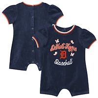 Combinaison à remontoir Outerstuff bleu marine Detroit Tigers pour bébé fille
