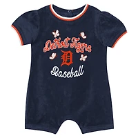Girls Infant Outerstuff Navy Detroit Tigers Wind-Up Coverall