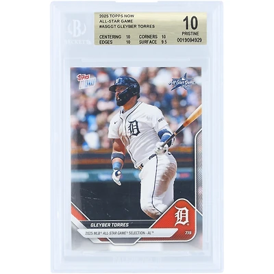 Carte de Gleyber Torres, Detroit Tigers, Topps Now 2025, sélection pour le match des étoiles de la MLB 2025 - Ligue américaine #ASG-GT, authentifiée par BGS (10 cartes) - Sous-notes : 10, 10, 10, 9,5