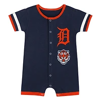 Infant  Navy Detroit Tigers Double Hit Coverall 2-Piece Set