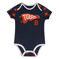 Infant  Navy Detroit Tigers On Deck 2-Piece Diaper Cover Set