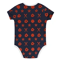 Infant  Navy Detroit Tigers On Deck 2-Piece Diaper Cover Set