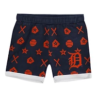Infant  Navy Detroit Tigers On Deck 2-Piece Diaper Cover Set