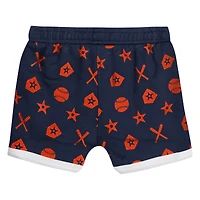 Infant  Navy Detroit Tigers On Deck 2-Piece Diaper Cover Set