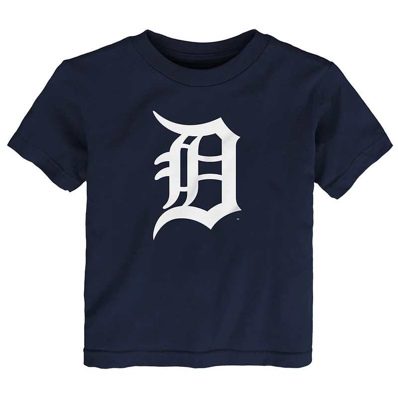 T-shirt à logo principal de l'équipe Detroit Tigers pour bébé bleu marine