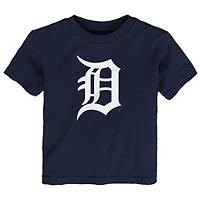 T-shirt à logo principal de l'équipe Detroit Tigers pour bébé bleu marine