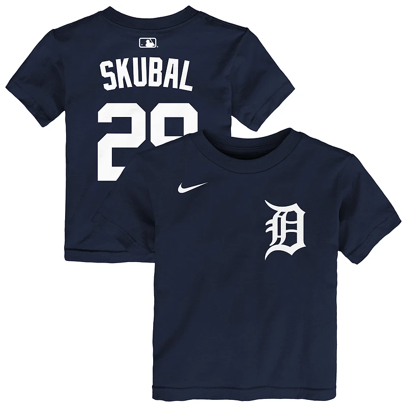 T-shirt bébé Nike Tarik Skubal bleu marine Detroit Tigers avec nom et numéro