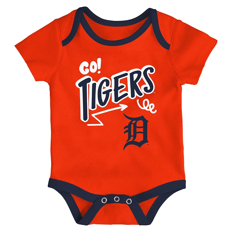 Infant Outerstuff Detroit Tigers All Day Play Three-Piece Bodysuit Set