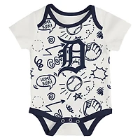 Infant Outerstuff Detroit Tigers All Day Play Three-Piece Bodysuit Set